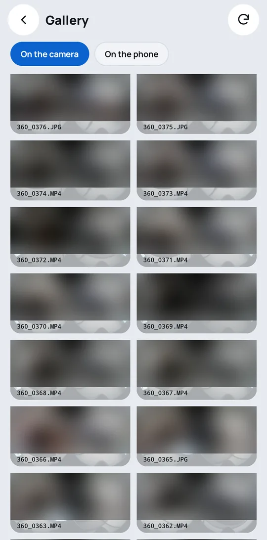 Photos and videos on the camera